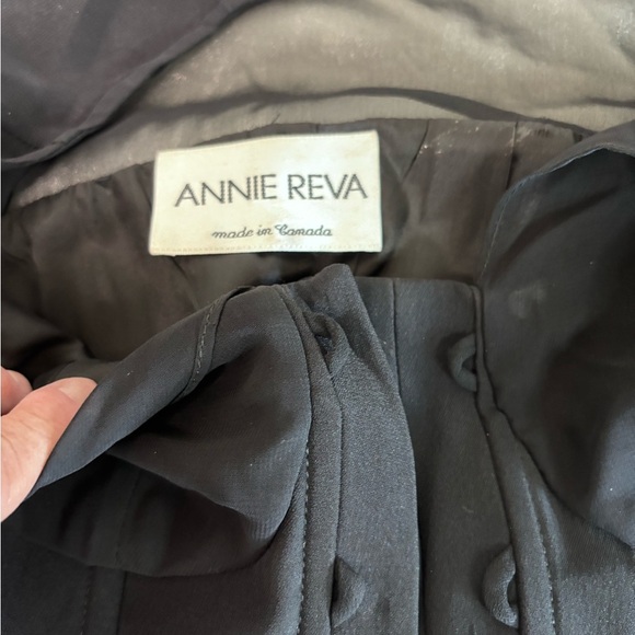 Annie Reva Women’s Sheer Top Lined Acetate Snap Split Sleeve Black Top! Size 8 - Picture 8 of 10